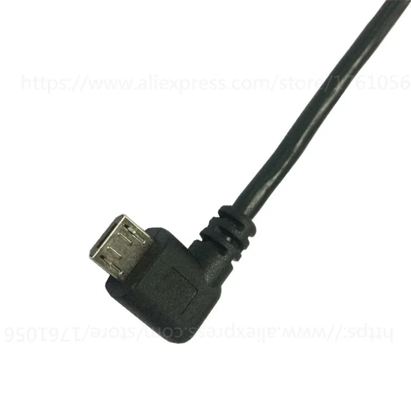 New Micro USB 5 Pin Male Down Angle 90 Degree to Micro USB Female 5P Plug Cable Extended Cord Adapter