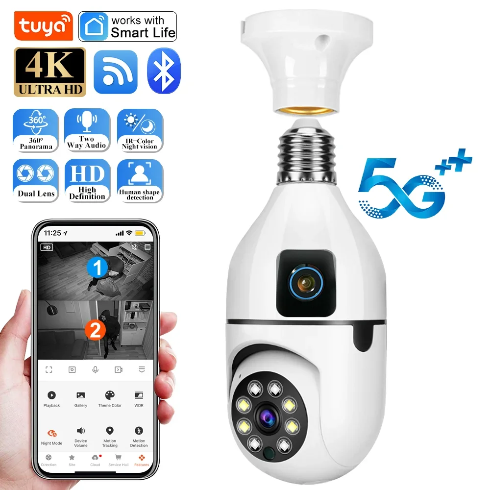 tuya-smart-life-4k-ptz-5g-wifi-デュアルレンズ-デュアルスクリーン-e27電球型カメラ-セキュリティビデオ監視カメラ-ai人間自動追跡
