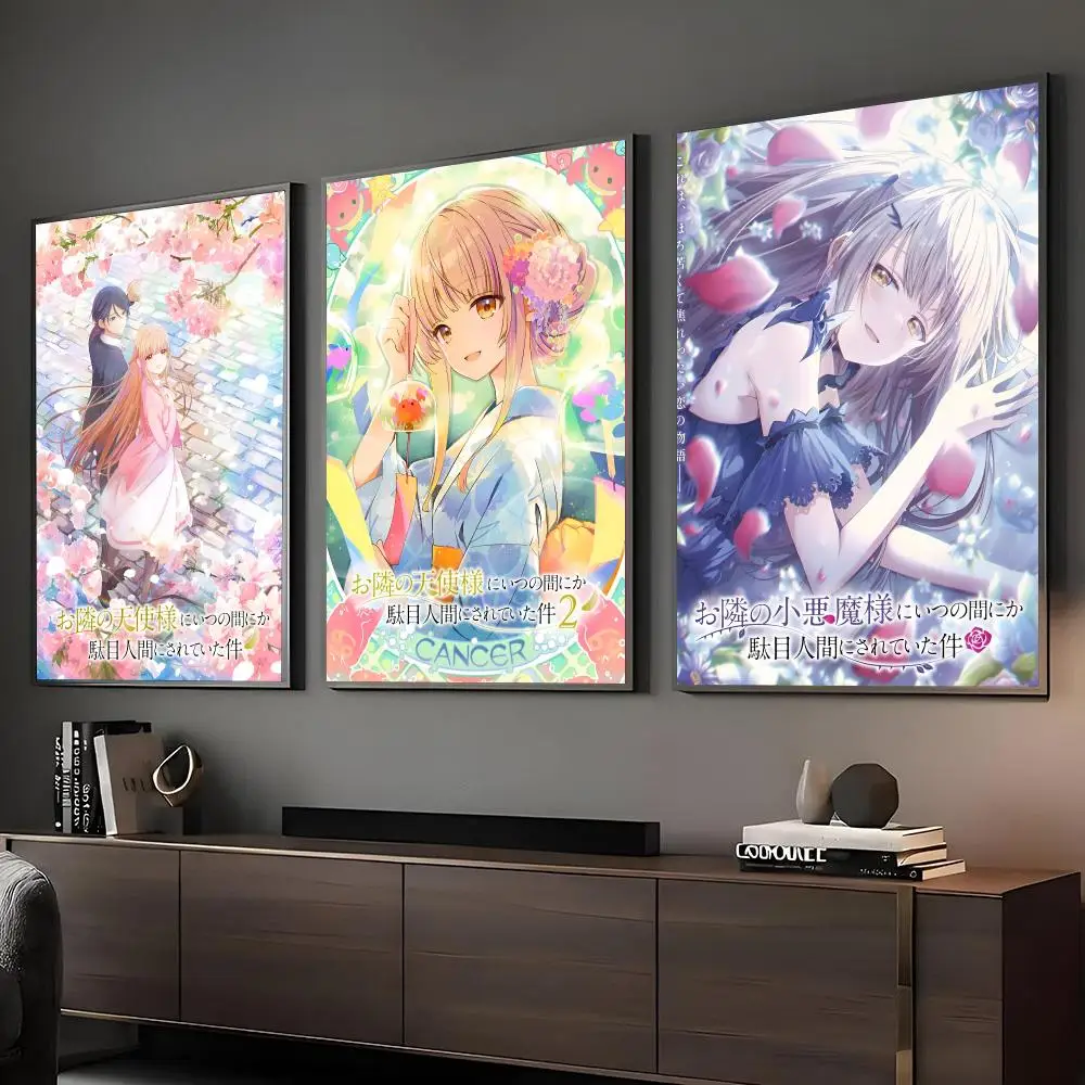 Anime The Angel Next Door Spoils-S Me Rotten Poster Poster HD Self Adhesive Waterproof Wall Art Ideal For Home Office Dorm Bedro