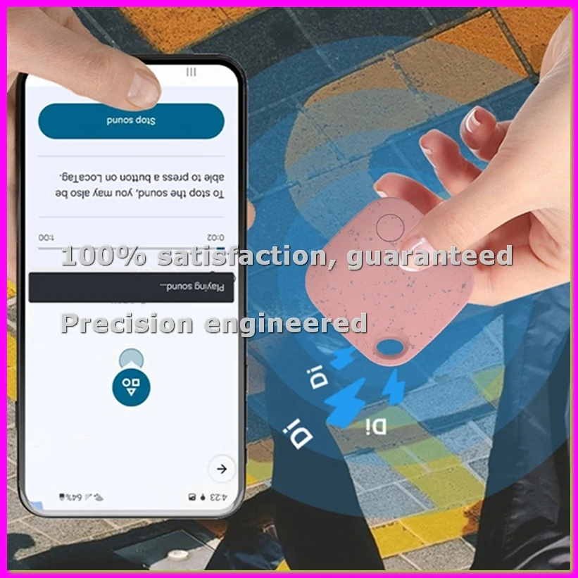 

Набор из 4 GPS-трекеров Eco Smart Tag Bluetooth: поисковик для автомобиля, кошелька, домашних животных, защита от потери, совместим с приложением Find My - ABVK