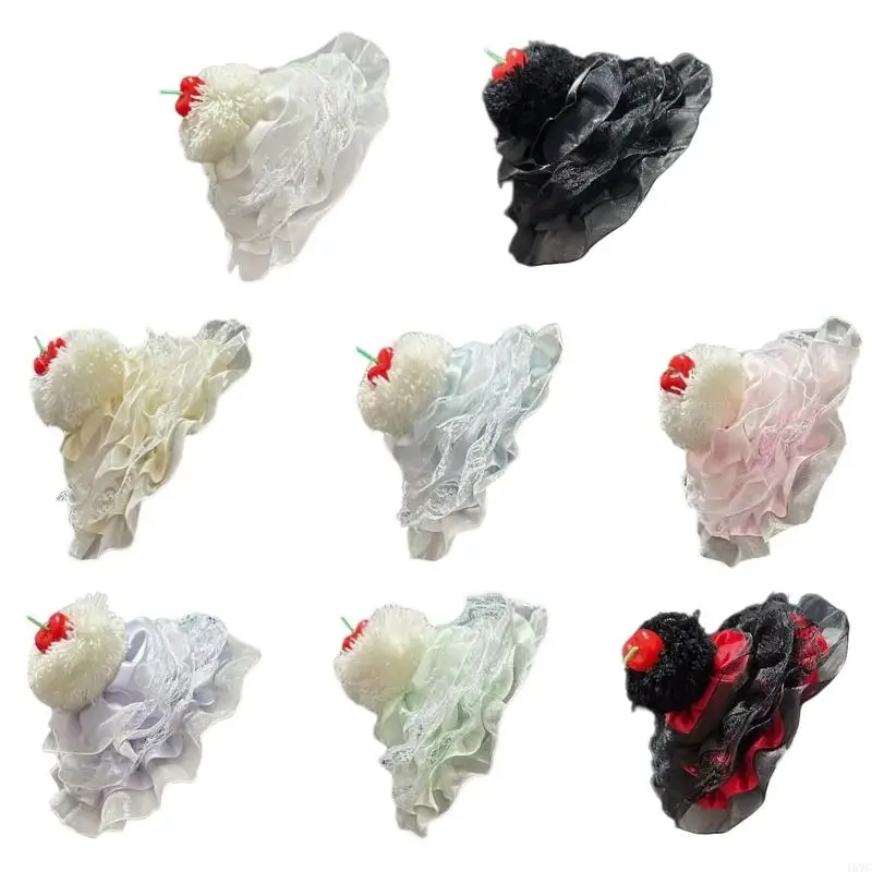 

15YC Stylish Flapper Barrettes Hat Clip Headpiece Birthday Cake Flapper Cosplay