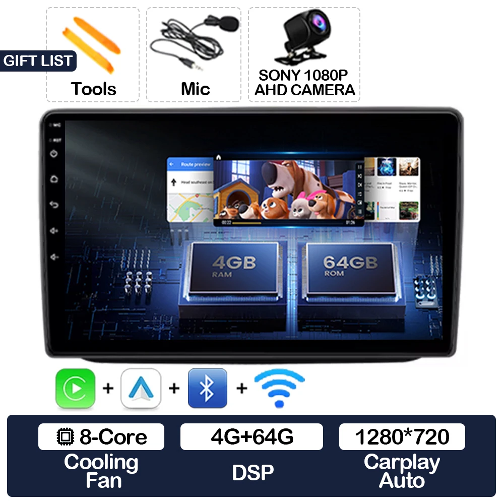 Android 16 Car Radio For Skoda Fabia 2 2007 - 2014 Qualcomm Multimedia Video Player Head Unit Carplay Auto Navigation GPS 4G DSP image 3
