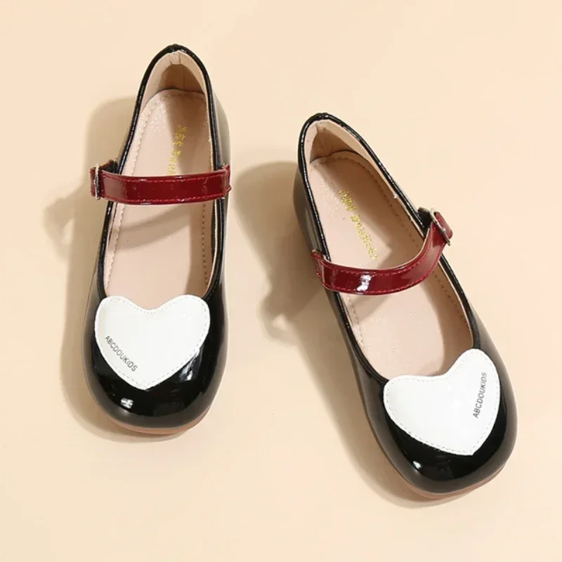 2025 Autumn Girl Leather Shoes New Elegant Party Children Princess  Light Shallow Comfy Kids Flats Shoe Fashion Versatile