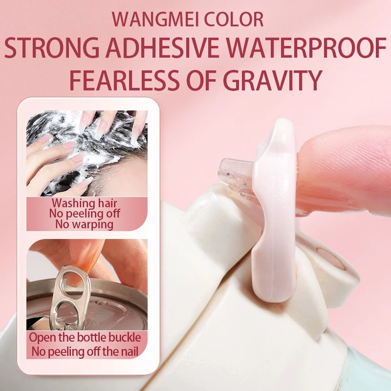 WANGMEI COLOR Nieuwe supersterke nagellijm voor pers op nagels Geen UV/Led-lamp nodig, sneldrogend 5s, snel uithardend, langdurig