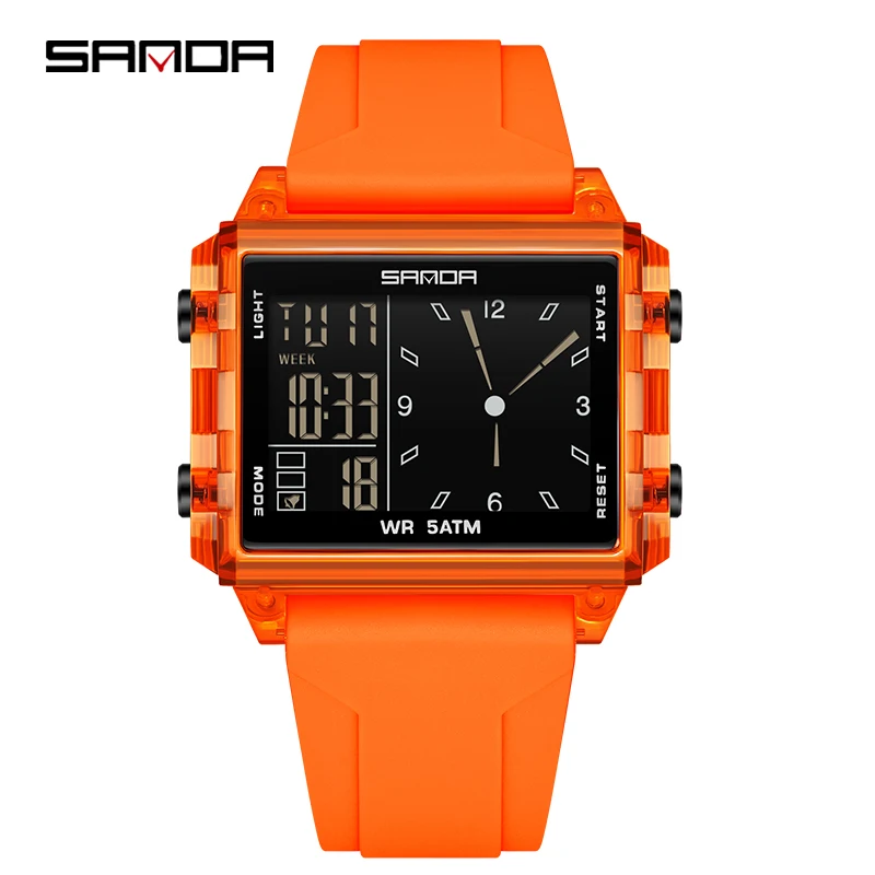 SANDA 6273 Men's Waterproof Dual Time Watch