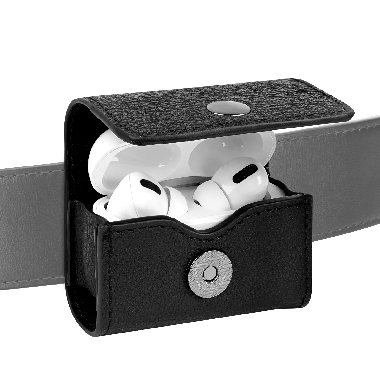 Geekria Gürtel-Magnetetui, kompatibel mit AirPods 4, AirPods Pro 2, AirPods Pro Ohrhörern, Gürtelclip-Schutzhülle