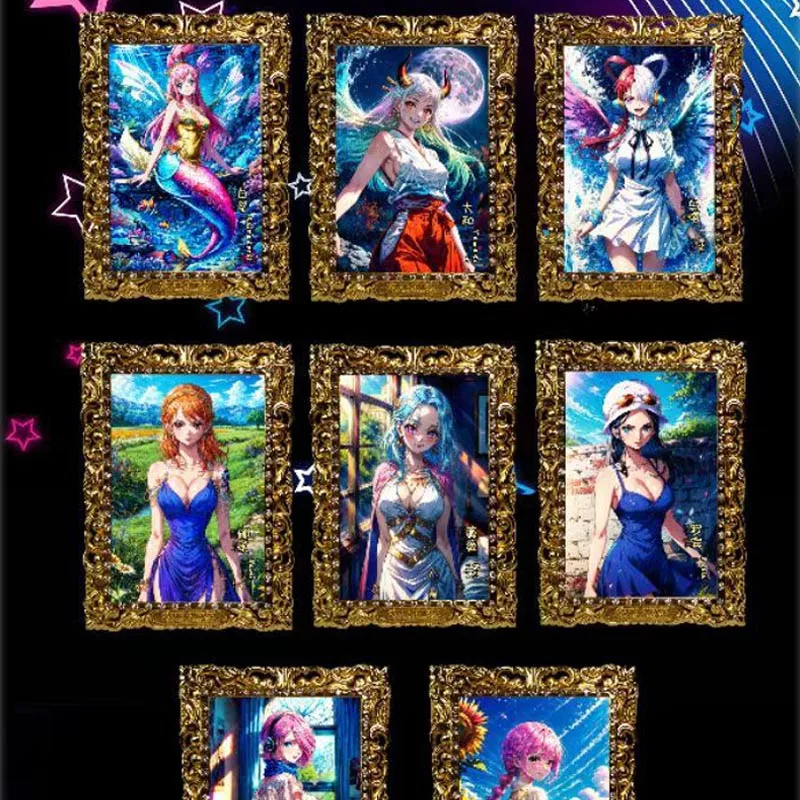 Wholesale One Piece Collection Cards The Wandering Goddess Goka Metal Diamond Card Poster Anime Trading Cards