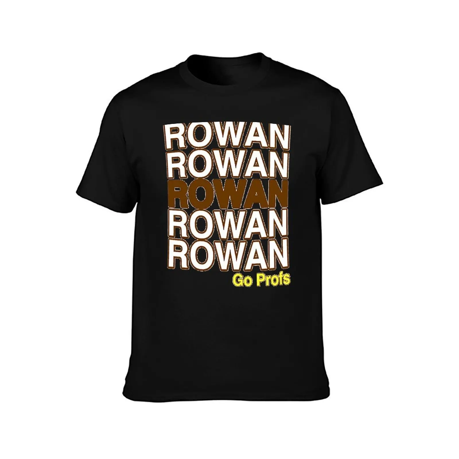 rowan go profs T-Shirt, Summer Casual Cotton Tee, Oversized Streetwear Tops, Vintage Graphic Print, Loose Fit Short Sleeve