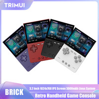Trimui Brick Retro Handheld Game Console Linux System 3.2 Inch 1024x768 IPS Screen 400ppi 3000mAh Portable Video Game Player