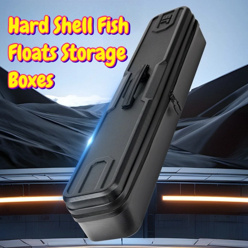 

Hard Shell Fish Floats Storage Boxes Fishing Rods Gear Storage Bags Thickened Carbon Fiber Pattern Portable Fishing Tackle Bag