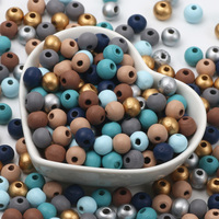 20-200pcs 6-16mm Morandi Color Natural Wood Beads Loose Round Spacer Beads For Diy Jewelry Making Handmade Bracelet Necklace