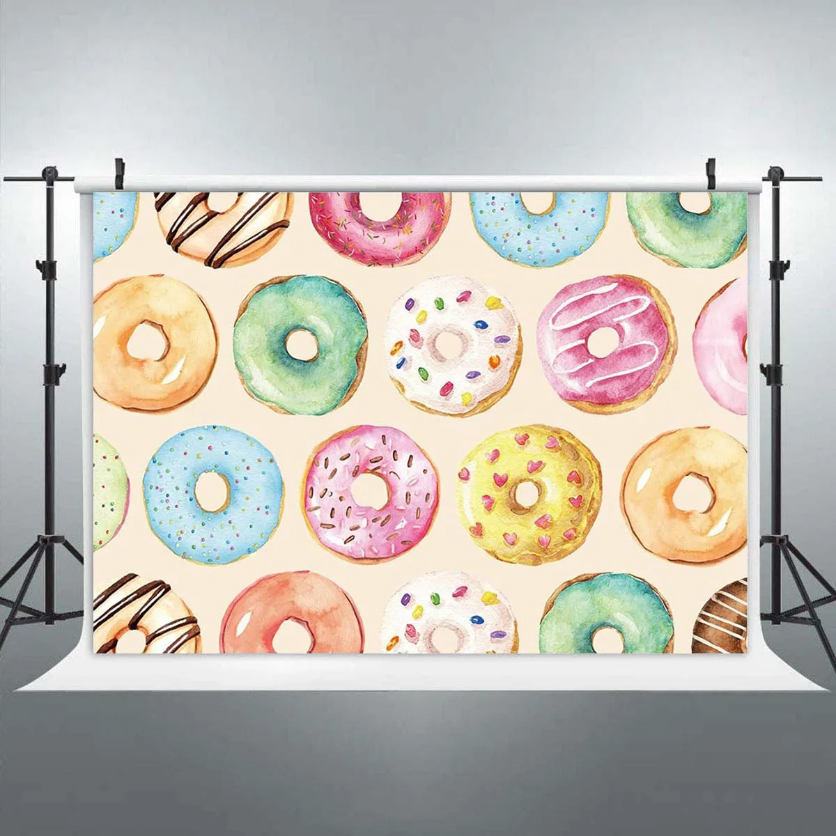 

7x5FT Vinyl Donut Grow Up Backdrop Sweet One 1st Birthday Party Event Supplie Decoration Girl Photography Background Photo Booth