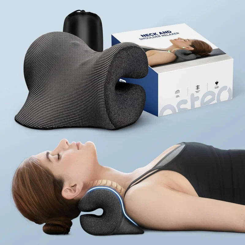 

Neck Stretcher with Magnetic Therapy Cover Pain Relief Cervical Traction Device TMJ Headache Spine Alignment Chiropractic Pillow