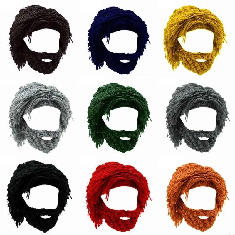 

Новинка 2025 года, вязаная шапка на тему пещерного человека для косплея, акриловая пряжа ручной работы, аксессуары для улицы