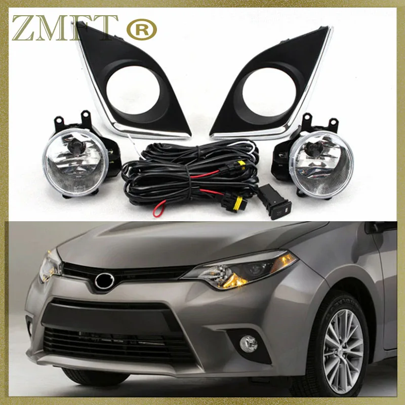 

1Set Car Front Bumper Fog Light Lamp Assembly For Corolla Altis /L/LE/LE Eco(U.S A TYPE)2014 2015 With Wiring Switch Harness