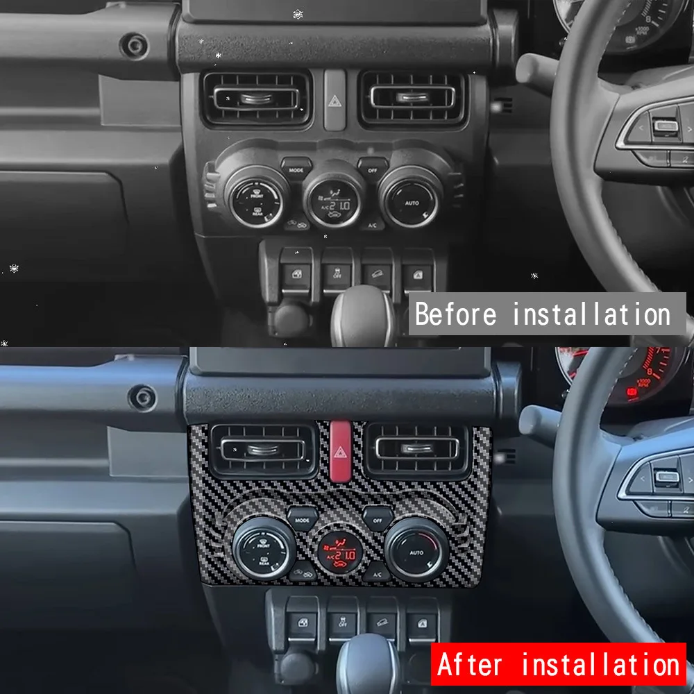

For Suzuki Jimny Nomade 2025 Car Center Console Automatic AC Air Vent Frame ABS Carbon Fiber Car Interior Trim Accessories
