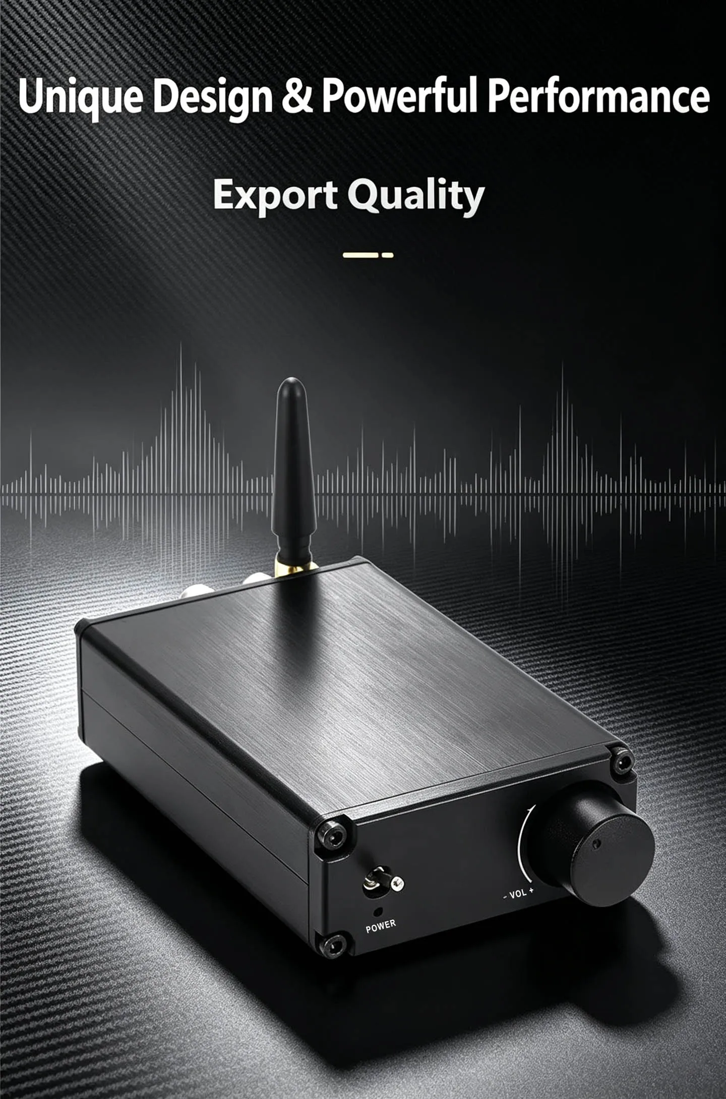 YJCO Bluetooth 5.0 Digitaler Mini-Leistungsverstärker Infineon MA12070P HiFi Low Distortion Home Desktop Stereo Audio Amp D15 – Detail 2