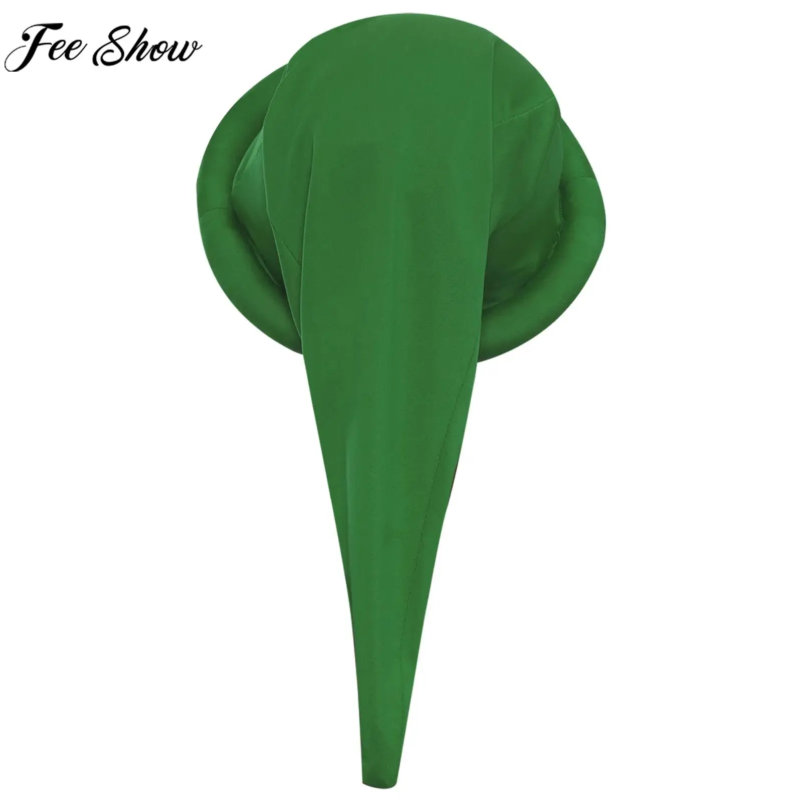 Adult Kids Christmas Elf Dwarf Hat Padded Trim Solid Color Pointed Cap Xmas Halloween Theme Party Cosplay Costume Accessories