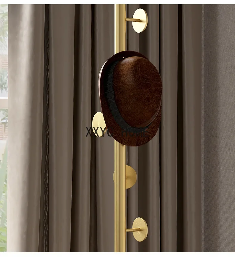 رف معطف أرضي فاخر خفيف من الفولاذ المقاوم للصدأ من الرخام الطبيعي لغرفة النوم رف تخزين منزلي