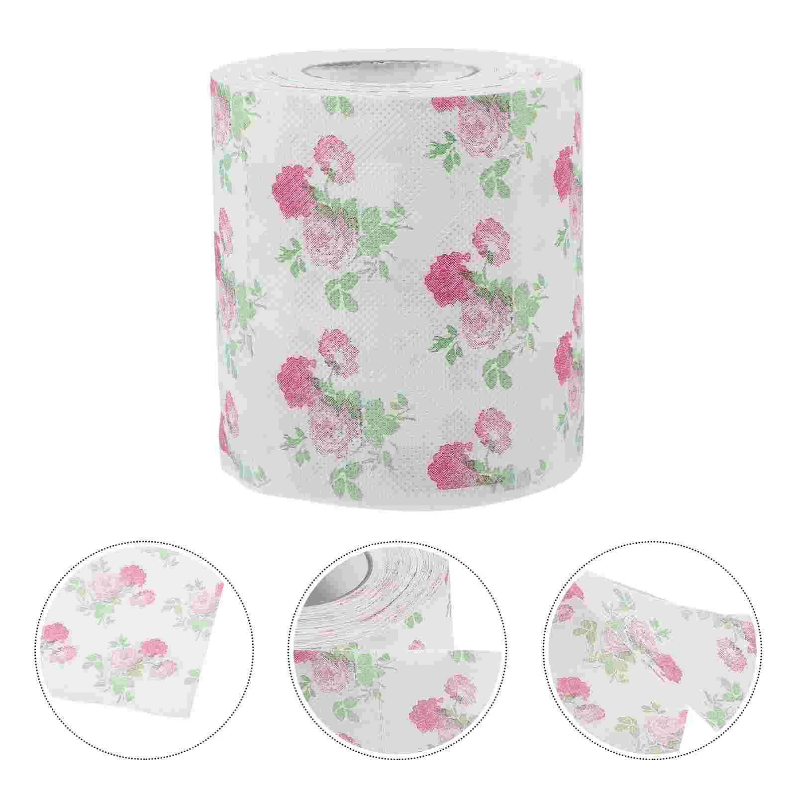 

2 Rolls Colored Toilet Paper Towel Decorative Dinner Tissue Bathroom Supplies Printed Kitchen Wood Pulp Cute Creative