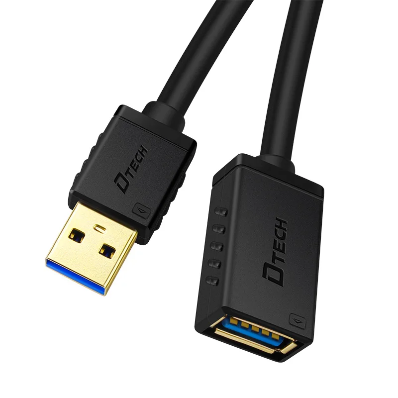 3PCS OEM Micro USB 3.0 Cable Black 0.5M 1M 1.5M 2M 3M 5.5MM 5Gbps PVC USB To USB Extension Cable For Phone Printer Computer