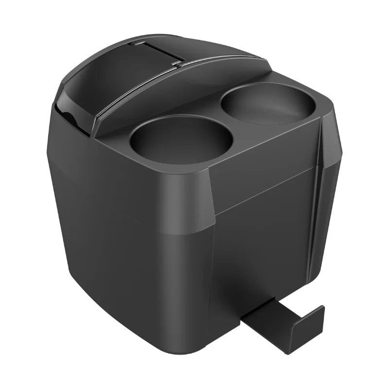 Interior Storage Box with Cup Holder Litter Car Trash Can Large Capacity Car Multi-Function Trash Can Compartment - view 5
