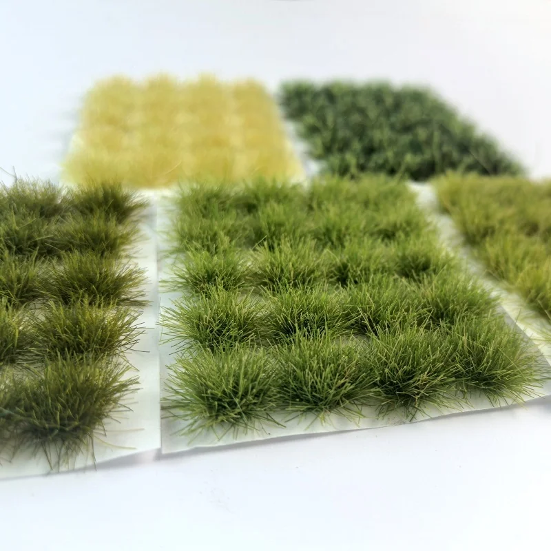 نموذج طاولة الرمل Microlandscape DIY مع دعم لاصق مصنوع يدويًا 10 مم مادة نموذج مشهد العشب الصغير