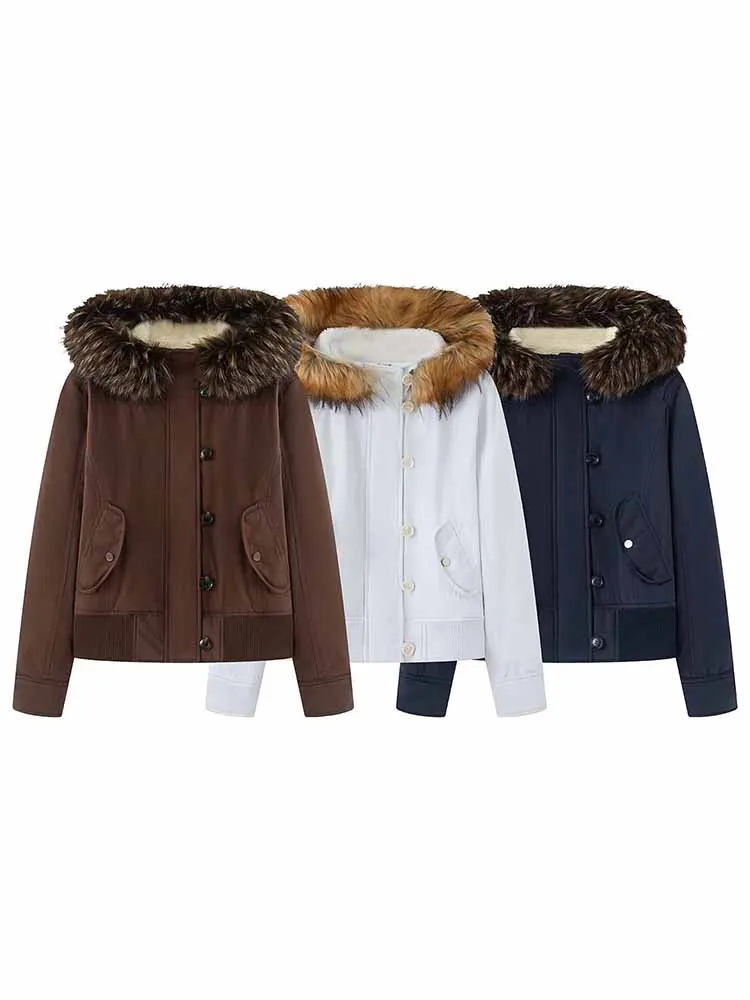 

HH New Woman Winter Versatile Warm Long Sleeves Lapel Artificial Imitation Fur Plush Coat Female Casual Comfortable Overcoat