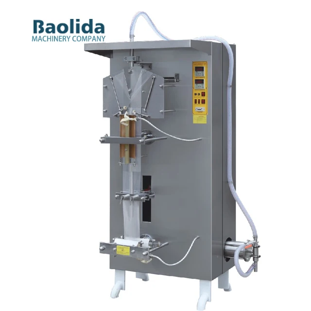Small Full Automatic Vertical Packaging Machine For Liquid Fruit Juice Milk Sachet Pouches 200ml-500ml Filling Volume Bag Type