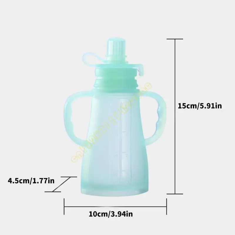 

Infant Friendly Silicone Squeeze Bag 120ml Bottle For Convenient Feeding DXAD