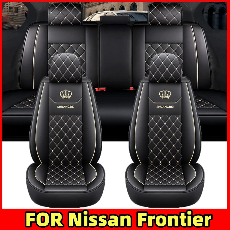 

FOR Nissan Frontier Car seat cover waterproof wear-resistant PU leather comfortable crown embroidered full wrap seat cover