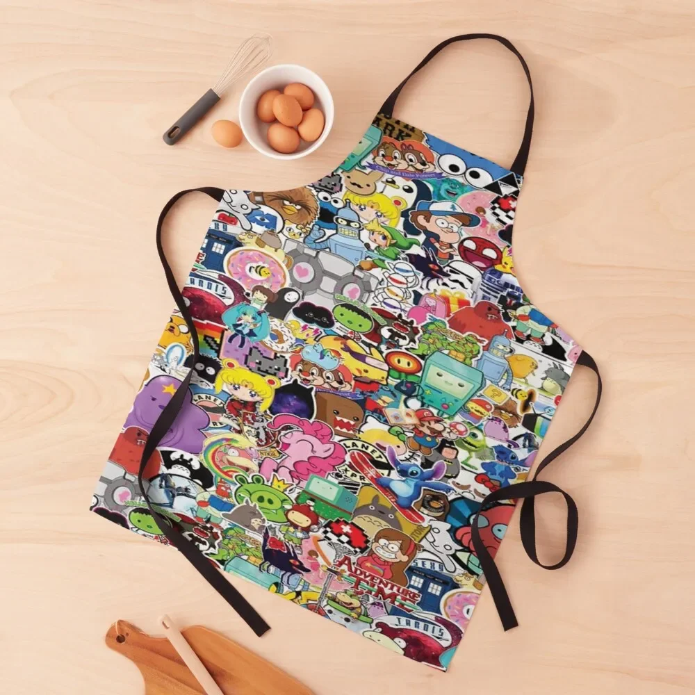 

Mixed Cartoon Apron Beauty professional kitchen Chef Accessory Cleaning Products For Home Apron
