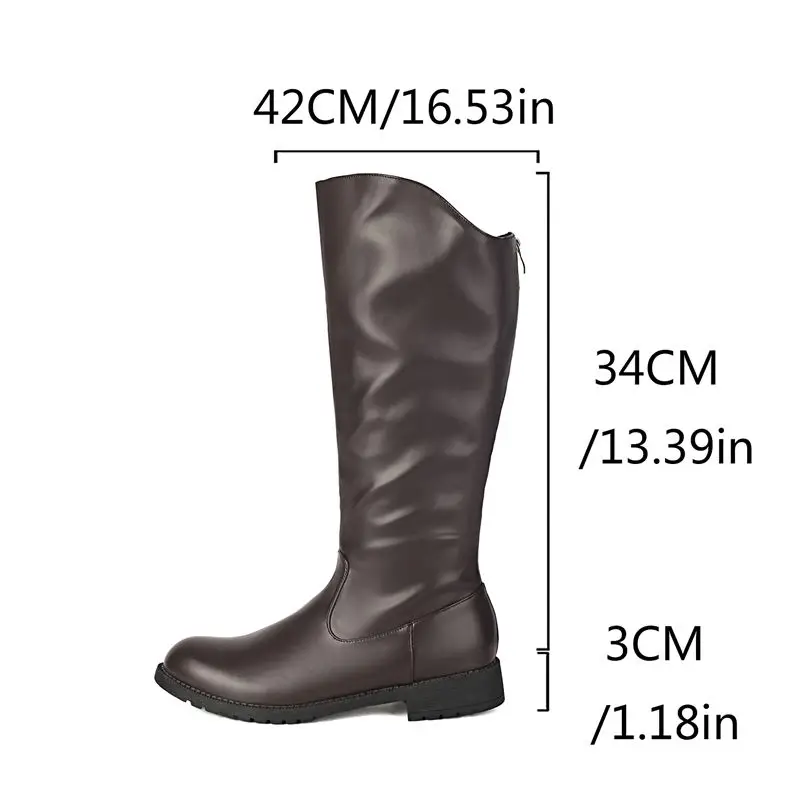 ORCHA LISA Brand Zipper Big Size 48 49 Leisure Daily Knee High