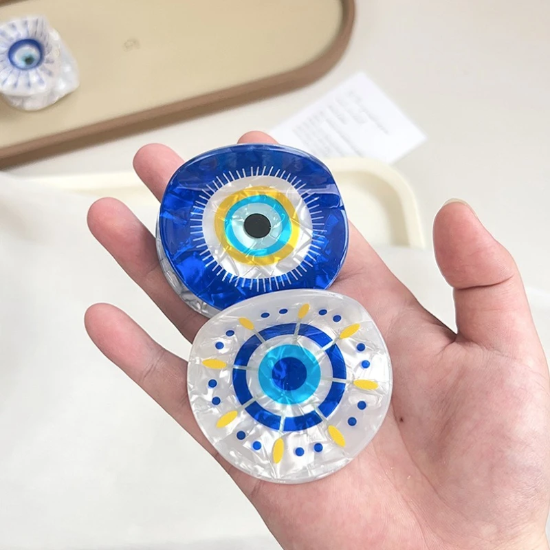 

DS 6CM Devil's Eye Series Acrylic Hair Claw Creative Round Blue Eyes Claw Clips Crab Hair Clips for Women Girls Hair Accessories