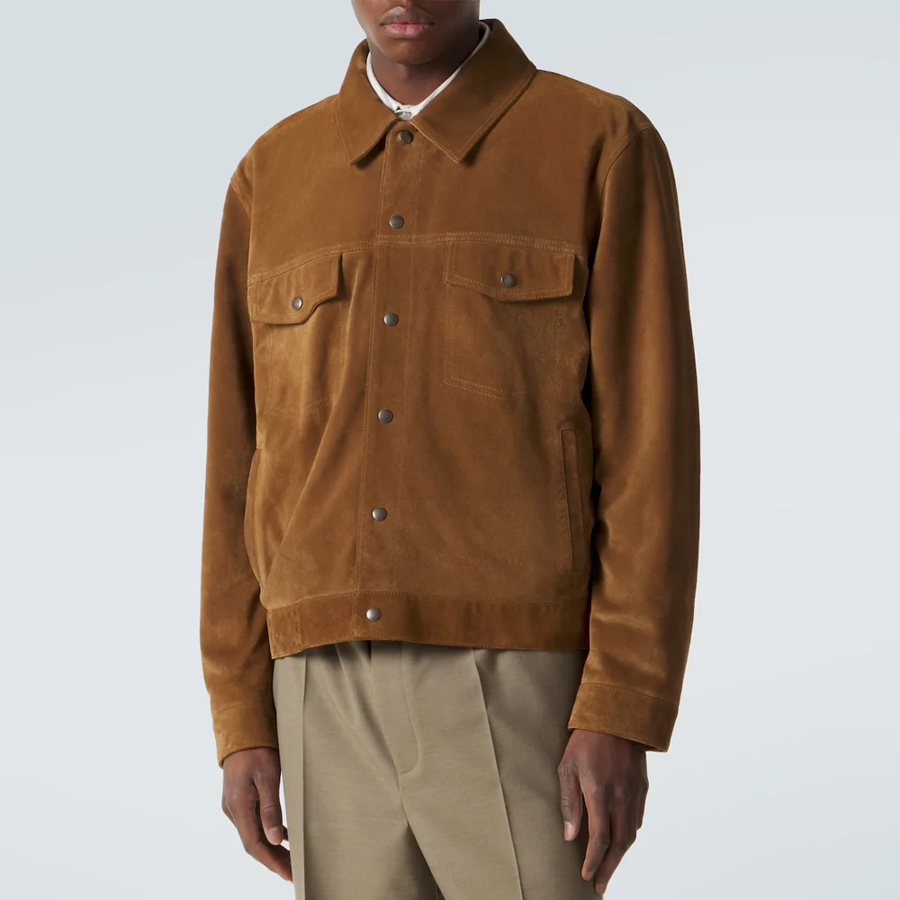 

Мужской повседневный модный пиджак с отложным воротником, стильный, из искусственной замши, однобортный, для торжественных случаев