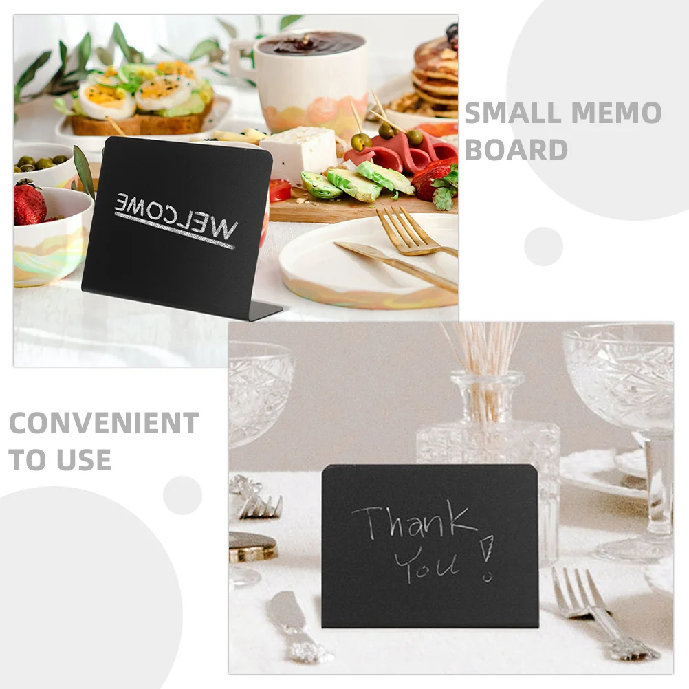 5Pcs Small Chalkboard Signs Erasable Standing Message Board for Shop Tabletop Use Price Food Labels Notice Decor Writing Surface
