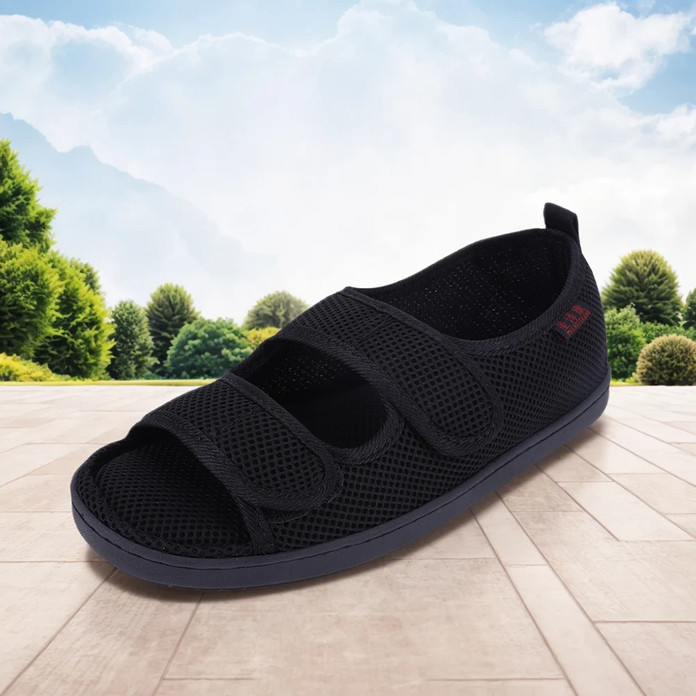 

Сандалии для диабетиков, дышащая удобная прогулочная обувь, регулируемая липучка для пожилых людей, отеки чувствительных ног