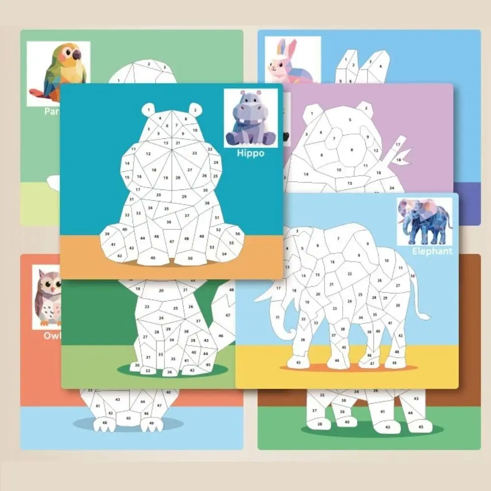 كتاب ملصقات هندسي تعليمي ثلاثي الأبعاد يمكنك صنعه بنفسك ملصقات كرتونية ثلاثية الأبعاد إبداعية ثلاثية الأبعاد مجمعة هندسية للأطفال #1