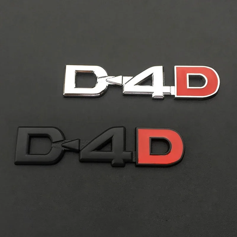 

3D Metal Emblem D4D Logo Letters Car Trunk Badge For Toyota Land Cruiser Prado Camry Corolla RAV4 Verso D-4D Sticker Accessories