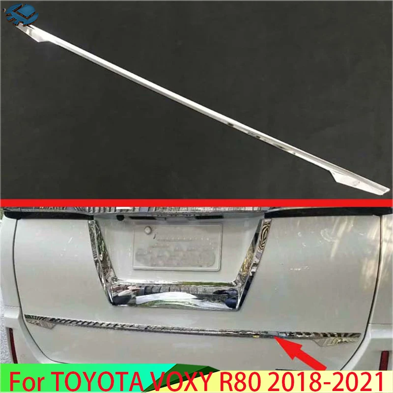 

For TOYOTA VOXY/NOAH R80 2018-2021 Car Accessories ABS Chrome Tail Gate Door Cover Trim Rear Trunk Molding Bezel Sticker Garnish