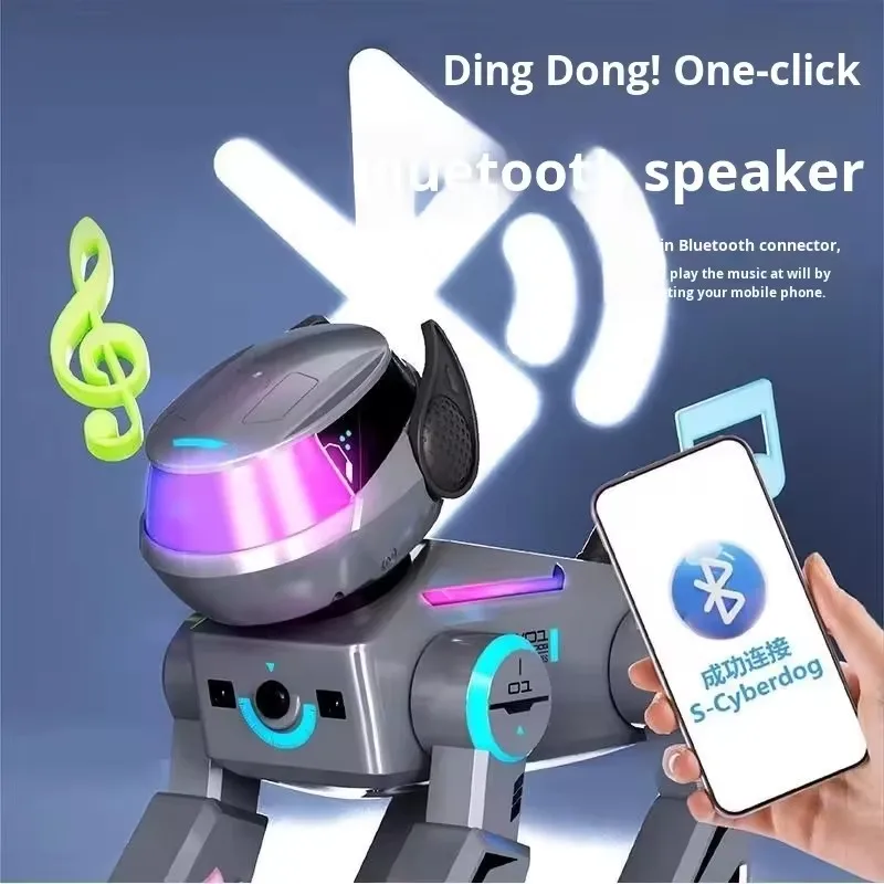 Multi-Functional intelligent Electronic Pet RC Robot Dog programming Remote Control Dog Bluetooth Connection Stunt Music Dance