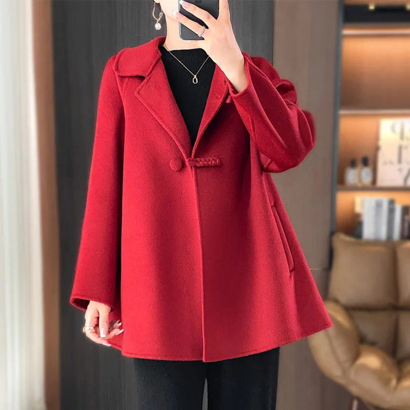 

2025 Women's 100% Cashmere Thick Double sided Jacket Classic Multi functional Fashion Suitable for Business