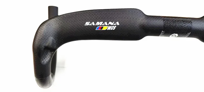 SAMANA WCS road bike bend handlebar carbon fiber broken wind racing road handlebar ultralight 31.8x400/420/440mm