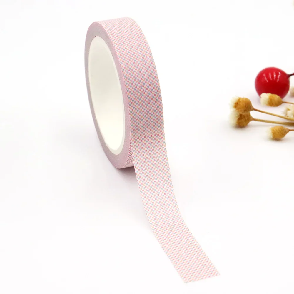 1PCS 15mm*10M Pink Stripes Decorative Washi Tapes Scrapbooking Masking Tape Washi stickers korean stationery tape sticker