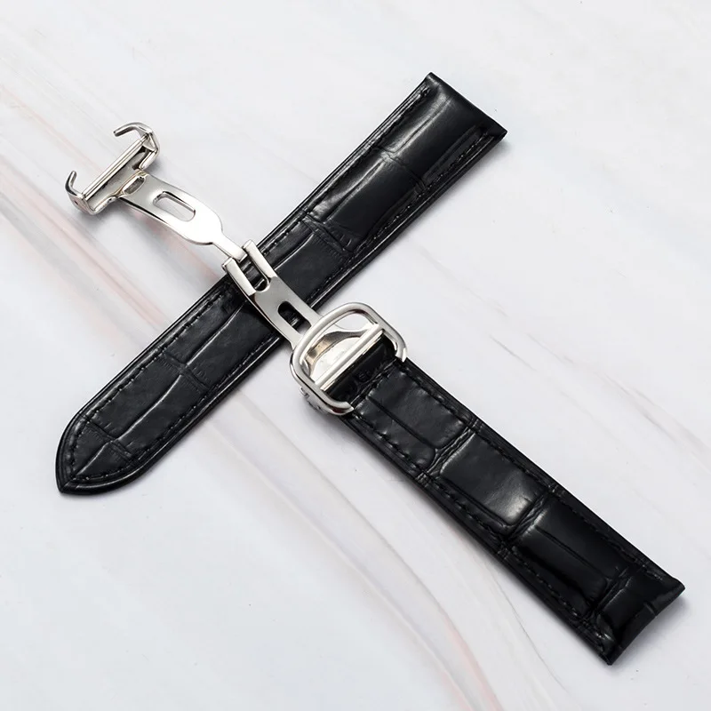 16mm 18mm 20mm 22mm Genuine Leather Watchband For Cartier Bracelet Replace Watch Cowhide Strap Straight Interface Universal Band