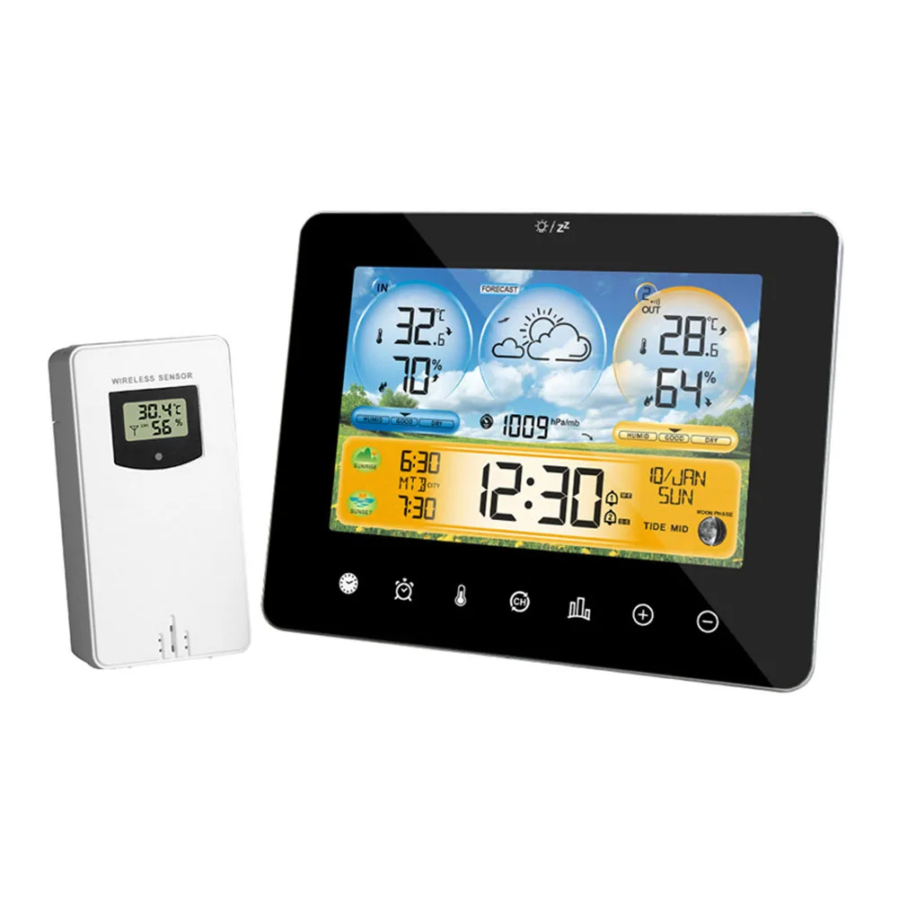 Easy Installation Weather Device Temperature Instrument 18*14*7.3cm Weather Station Accurate Temperature Readings