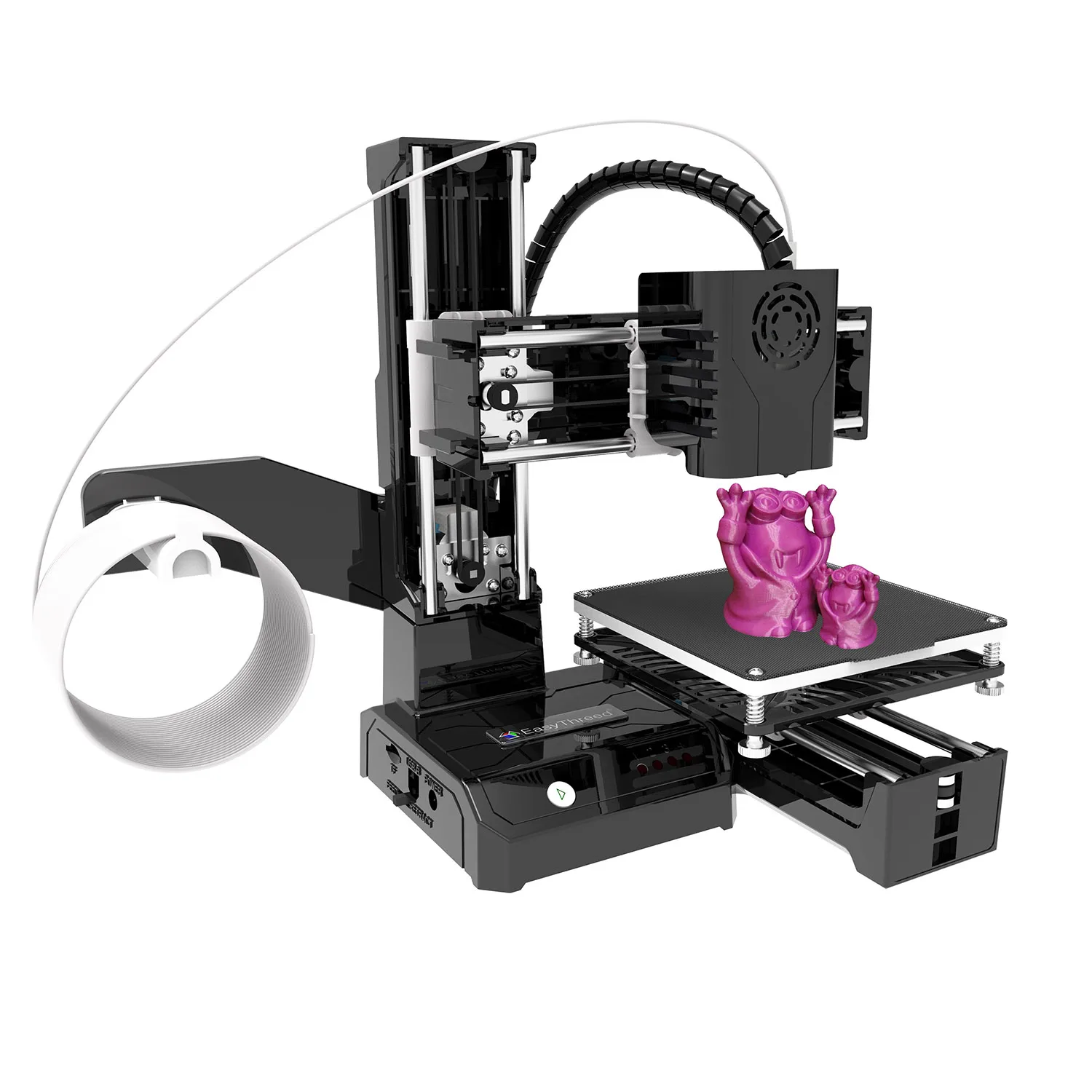 

TISHRIC Mini K9 3D Printer Easy to Use One Key Printing TPU PLA Filament 1.75mm Black Entry Level Toy Gift 3D Printer