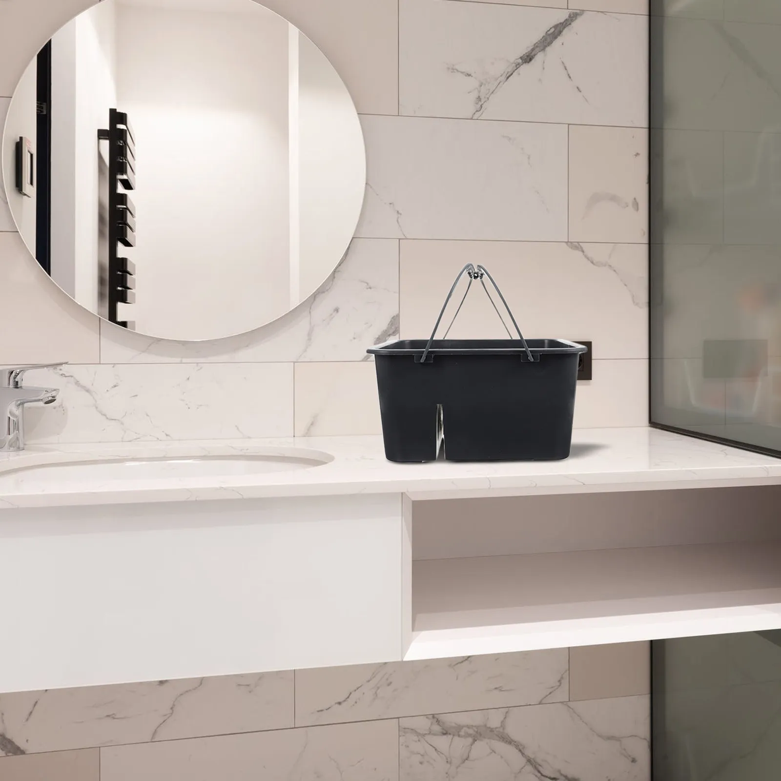 

1Pcs Four Compartments Bathroom Organizing Basket High Quality Plastic Handheld Storage Bucket for Toilet Bathroom Supplies