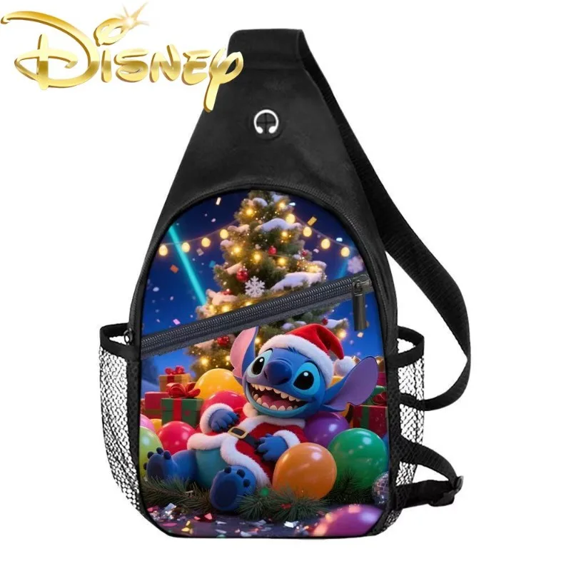 

Disney Stitch New Children's Chest Bag Cartoon Cute Boys and Girls Crossbody Bag Fashion Casual Children's Bag High Quality