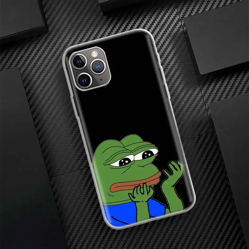 Cute Frogs Party Sad Pepe Silicon Call Phone Case For Apple iPhone 16 15 14 11 Pro Max 13 Plus 12 Mini 7 8 + X XR XS SE Cover Sh